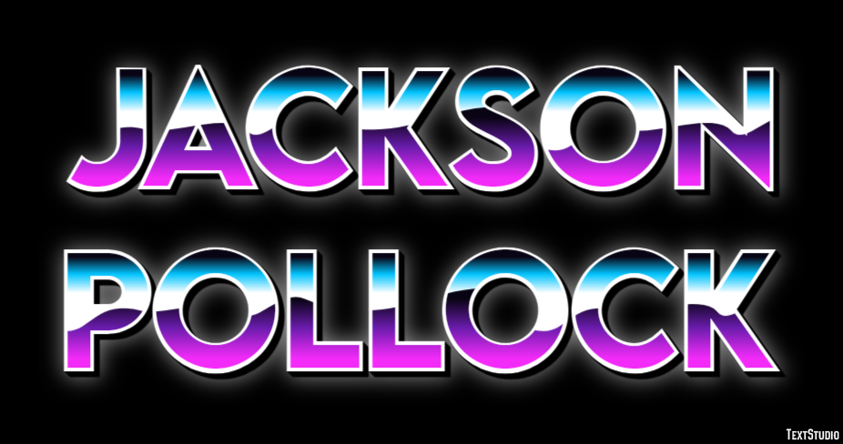 Jackson Pollock テキスト効果