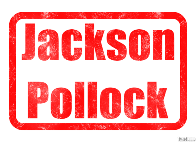 Jackson Pollock Effetto testo