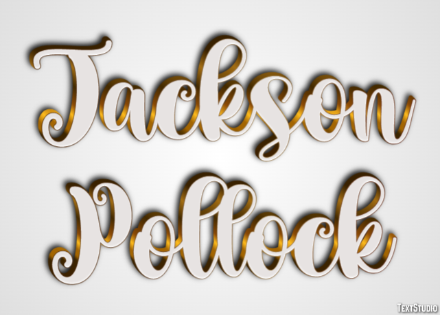 Jackson Pollock Efeito de texto