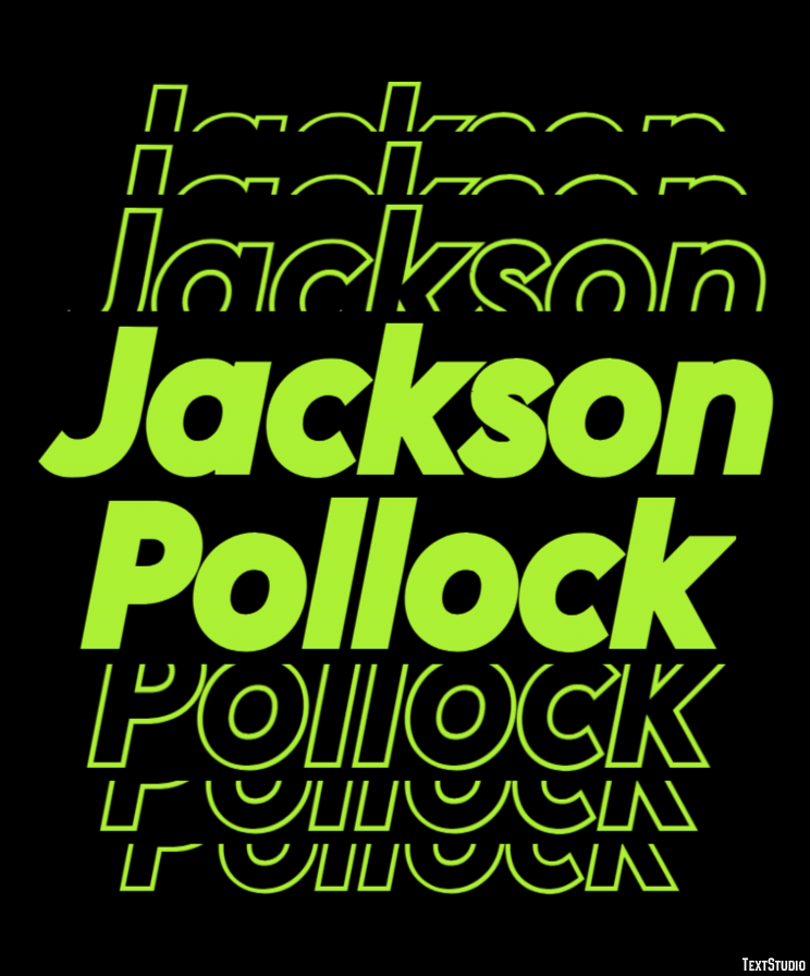 Jackson Pollock テキスト効果