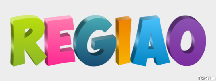 Região Эффект текста