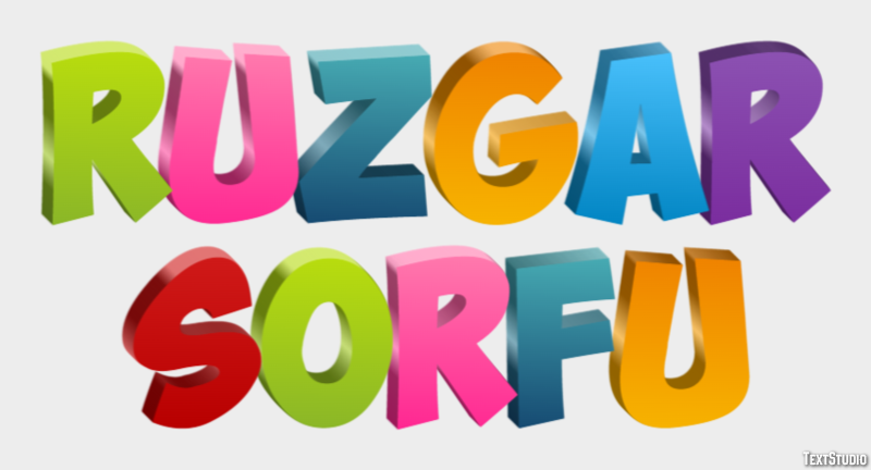 Rüzgar Sörfü Texteffekt
