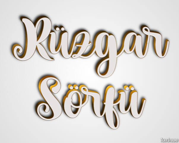 Rüzgar Sörfü Texteffekt