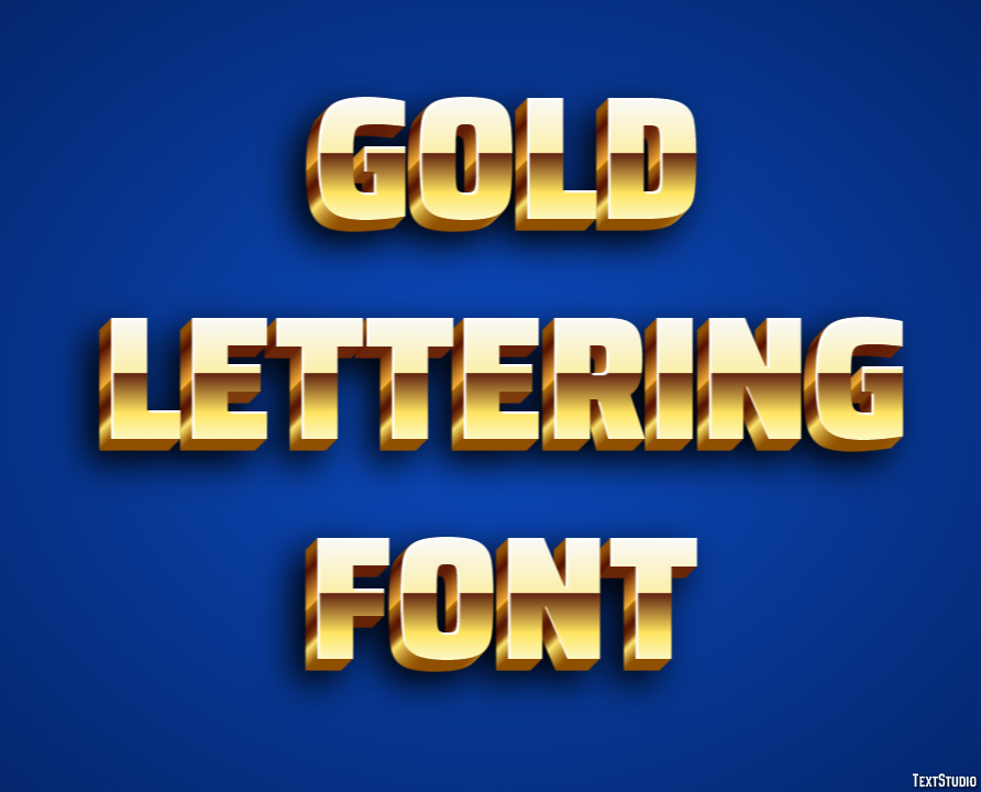 Gold Lettering Font Efekt tekstowy