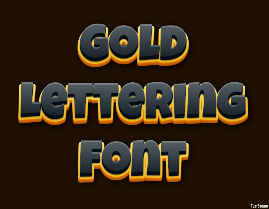 Gold Lettering Font Efekt tekstowy