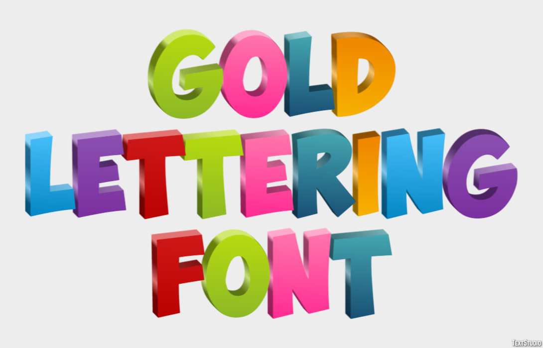 Gold Lettering Font Efekt tekstowy