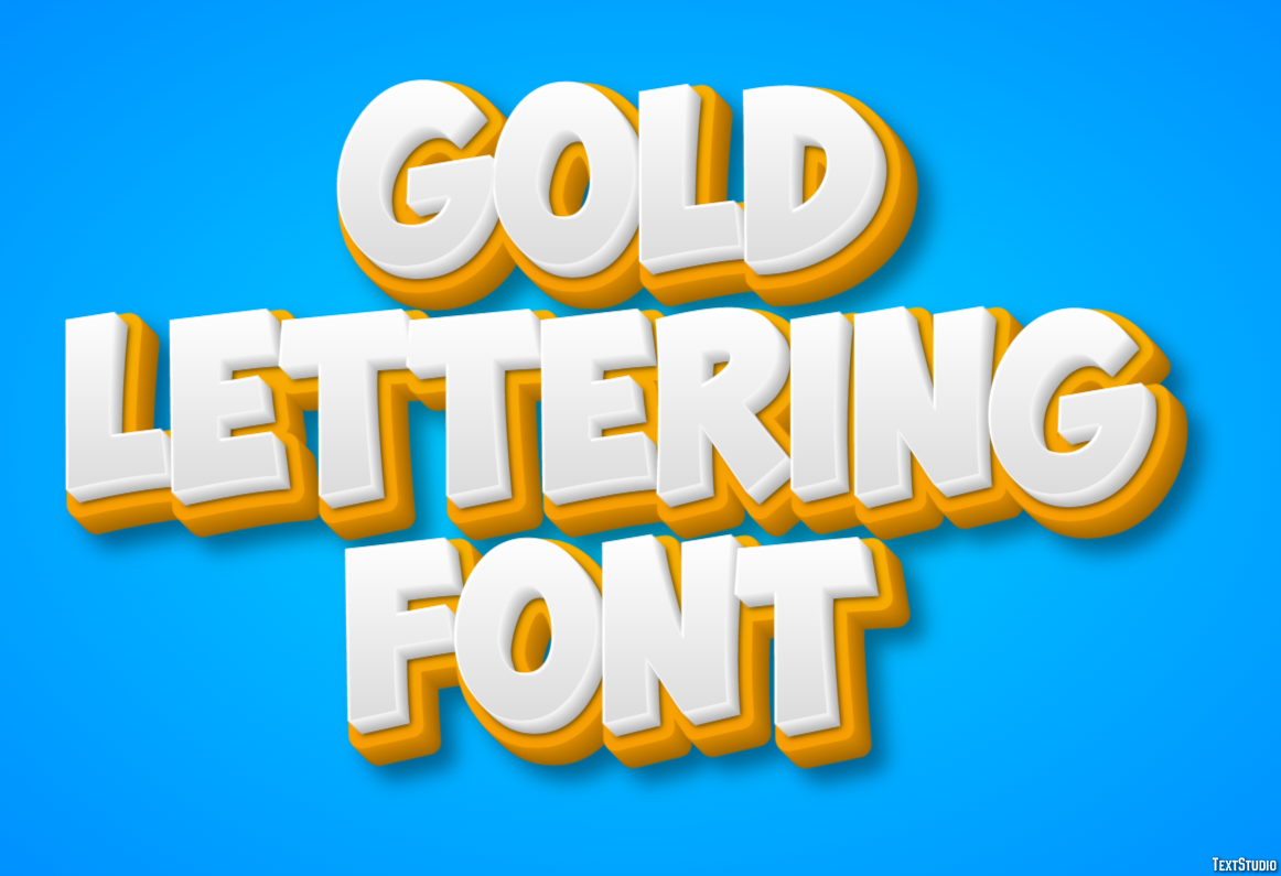 Gold Lettering Font Efekt tekstowy