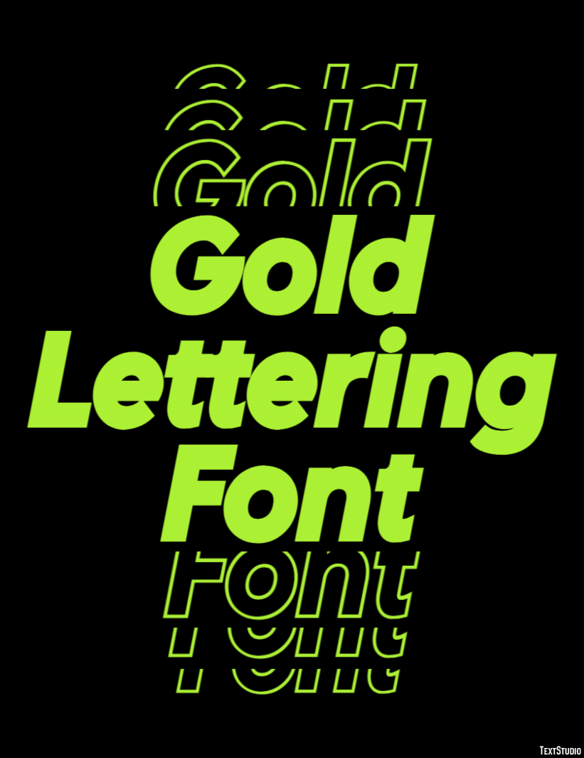 Gold Lettering Font Efekt tekstowy