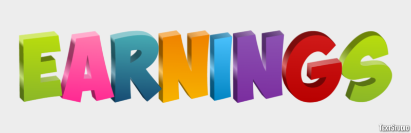 Earnings Text Effect