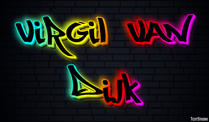 Virgil van Dijk Text Effect
