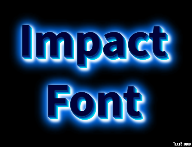 Impact Font Texteffekt