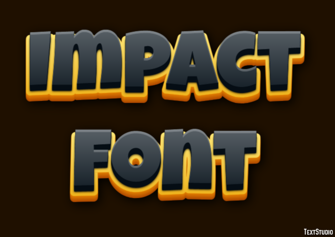 Impact Font Efeito de texto