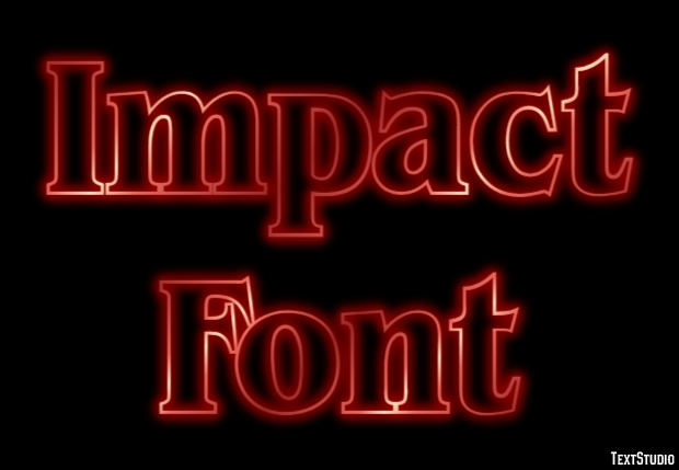 Impact Font Efeito de texto