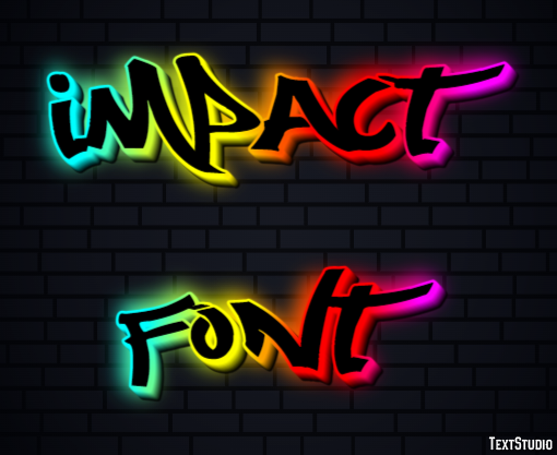 Impact Font Efeito de texto