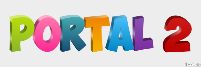 Portal 2 Efecto de Texto