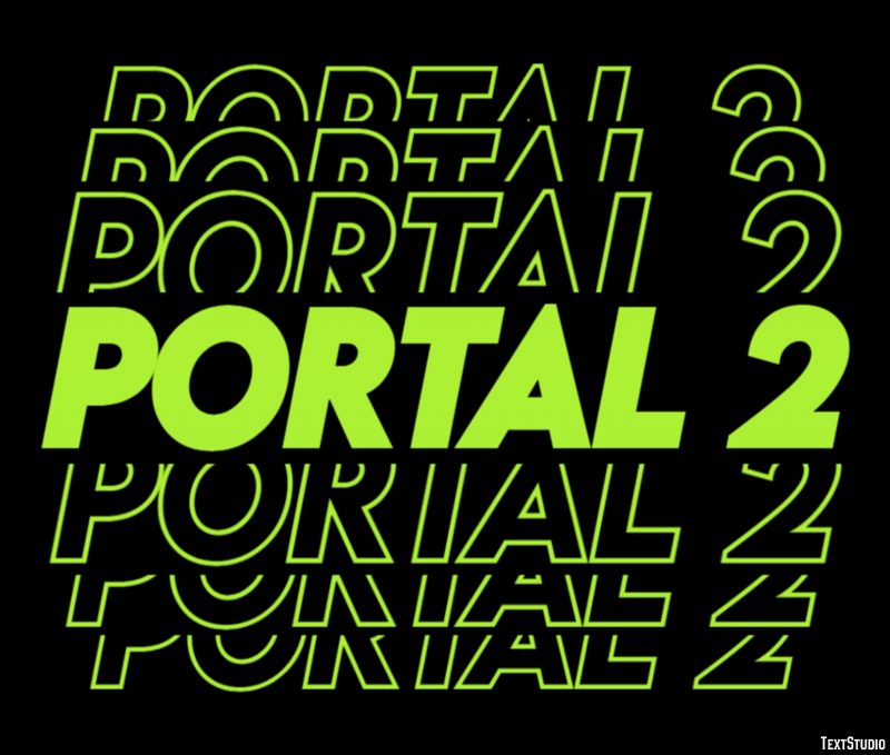 Portal 2 Efecto de Texto