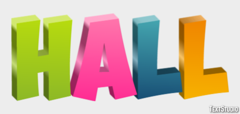 Hall Text Effect
