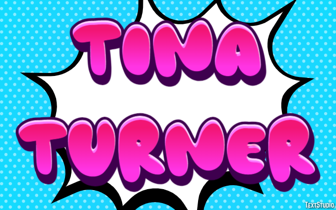 Tina Turner Efeito do texto