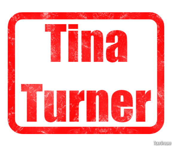 Tina Turner Efeito do texto