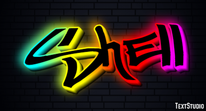 Shell Text effect