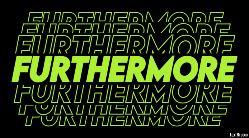 Furthermore Efekt tekstowy