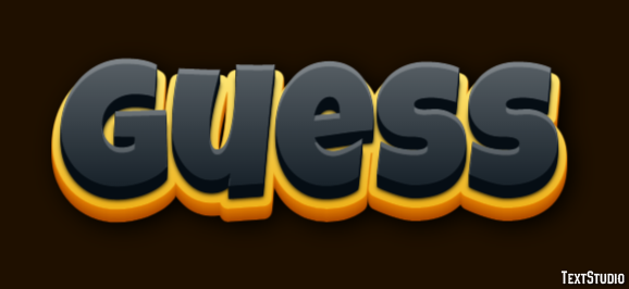 Guess Text Effect