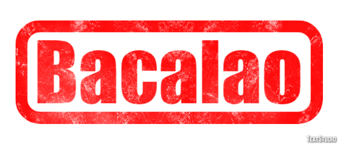 Bacalao Efecto de texto
