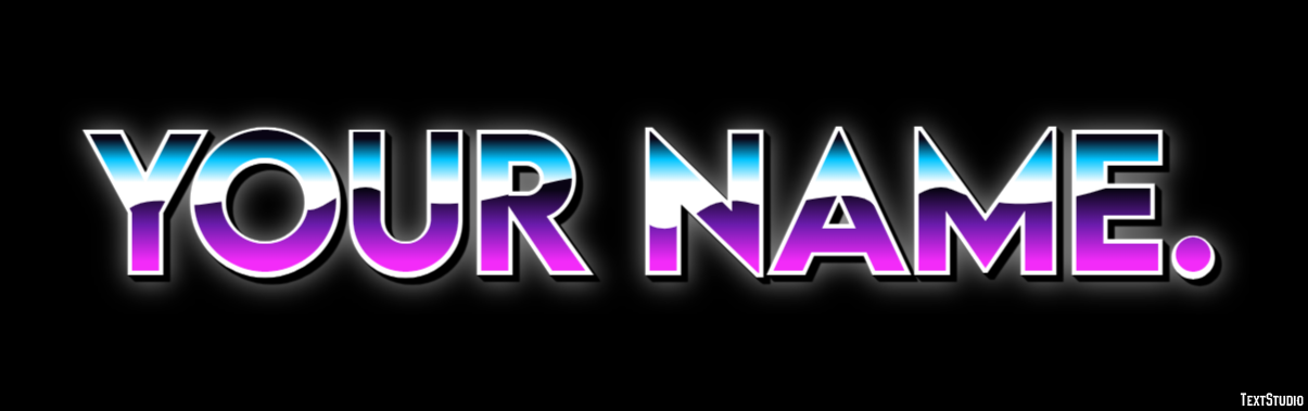 Your Name. Efeito de texto