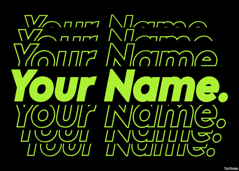 Your Name. Efeito de texto