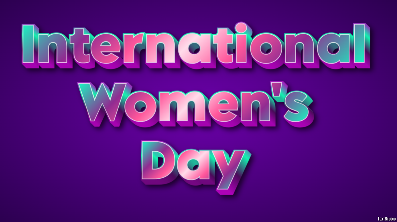 International Women's Day Tekst effect