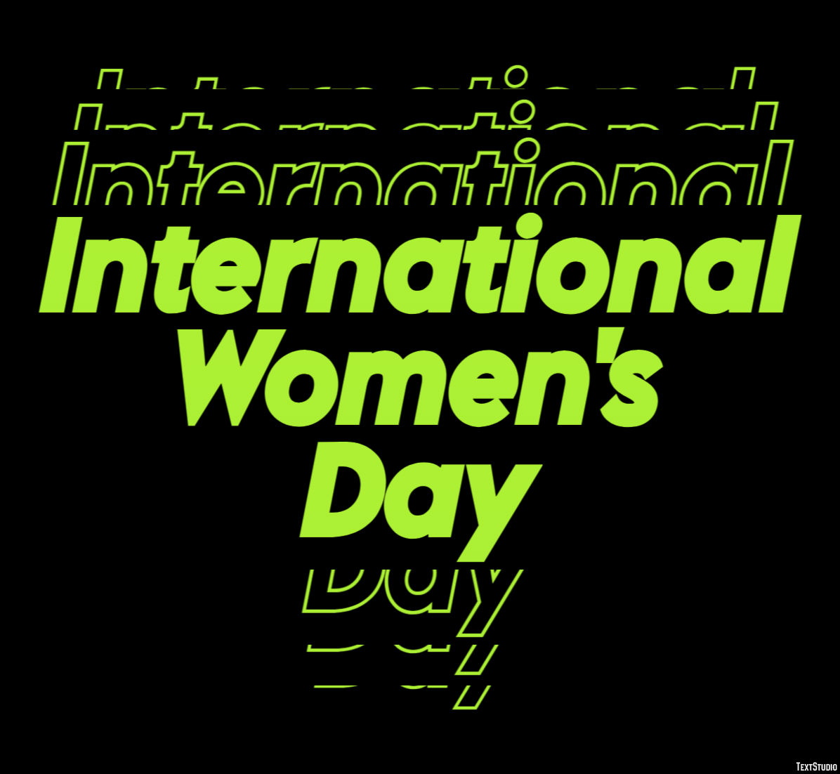 International Women's Day Tekst effect