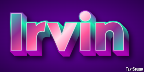 Irvin Text effect