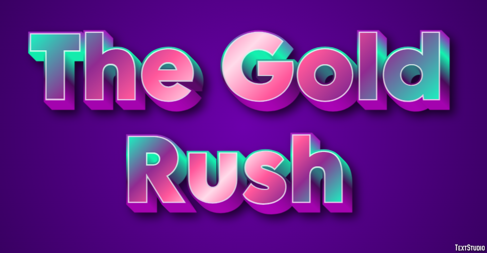 The Gold Rush Tekst Effect