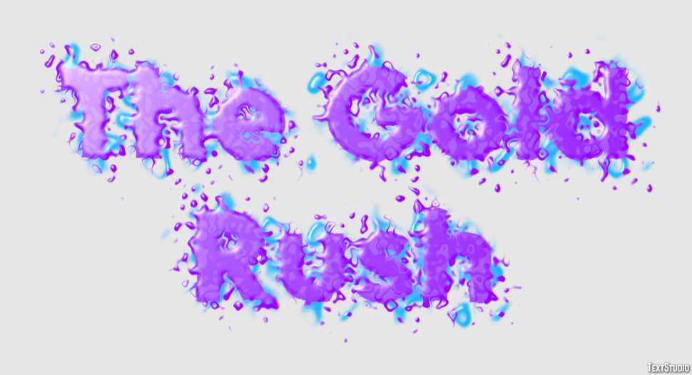 The Gold Rush Text effect