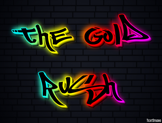 The Gold Rush Эффект текста