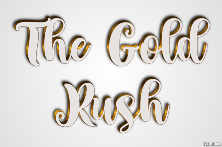The Gold Rush Эффект текста