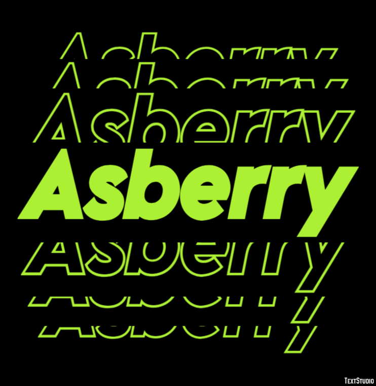 Asberry Efekt tekstowy