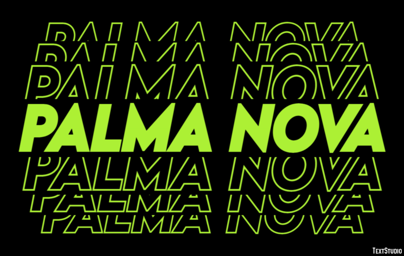Palma Nova Efecto de Texto