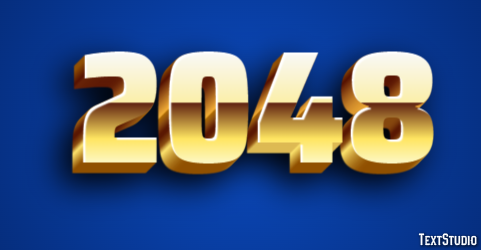 2048 Texteffekt