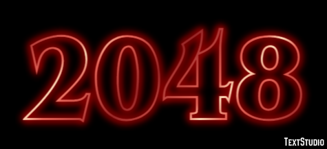 2048 Texteffekt