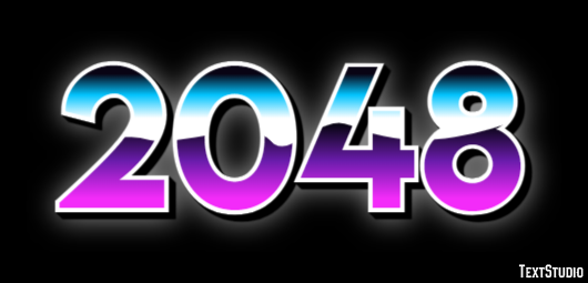 2048 Texteffekt