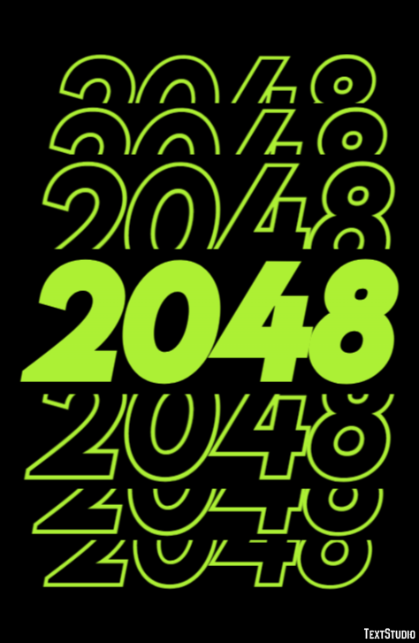 2048 Texteffekt
