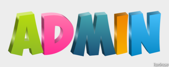 Admin Text effect
