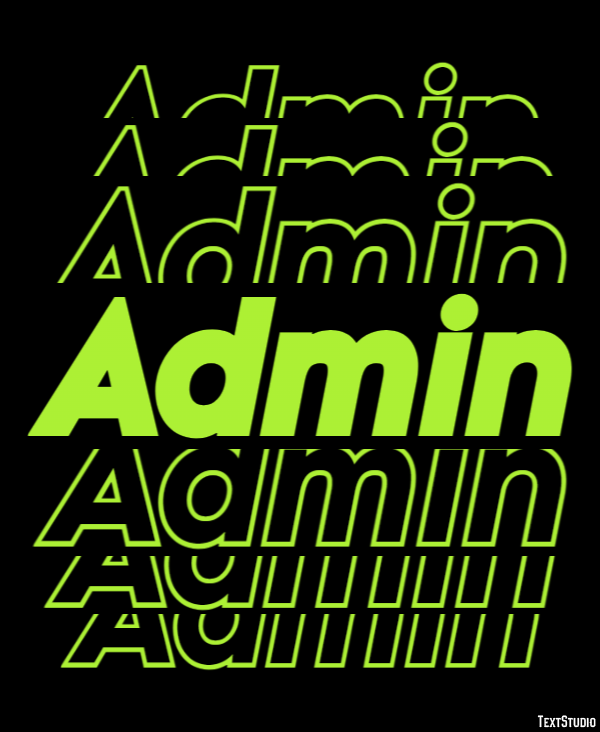 Admin Text effect