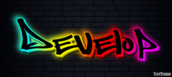 Develop Text effect