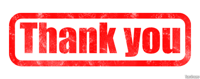 Thank you Efekt tekstowy