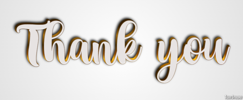 Thank you Efekt tekstowy
