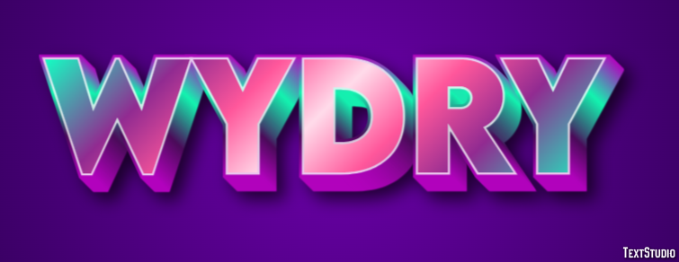 Wydry Efekt tekstowy