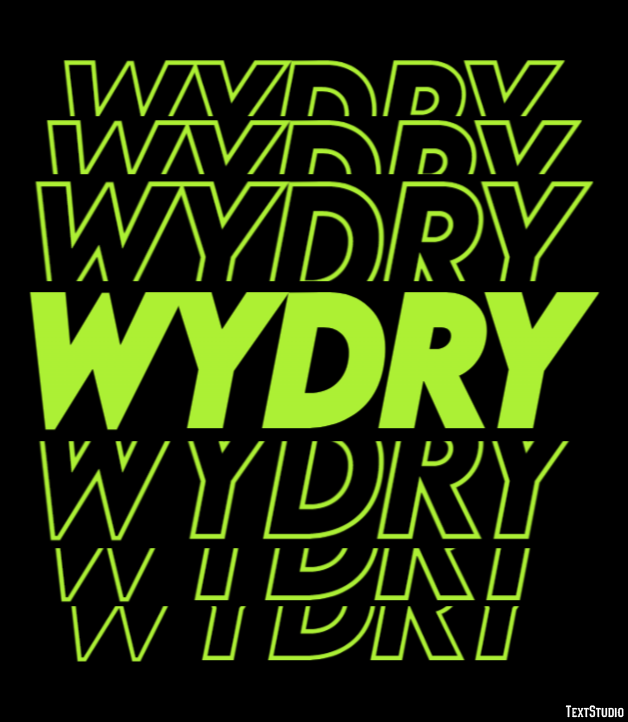 Wydry Tekst effect