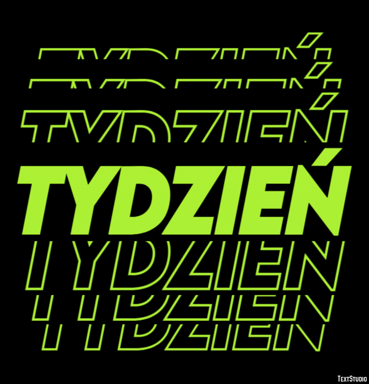 Tydzień Efekt tekstowy